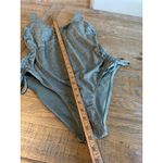 Xhilaration  One Piece Swimsuit Metallic Ruched Sides Drawstring XL High Hip Swim Photo 3