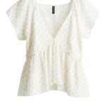 Divided H&M Crepe Peplum Blouse size L Photo 0