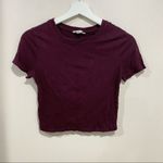 Forever 21  cropped maroon medium short sleeve T Photo 1