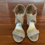 Audrey Brooke Women's  Gold Metallic Sparkly AB Shanice Strappy Heels Photo 6