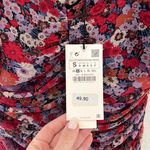 ZARA  Floral Printed Ruched Mini Dress Photo 3