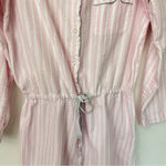 Victoria's Secret Shirt Dress Nightgown Pajama Size Small Pink White Silver Photo 9