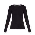 BCBGMAXAZRIA ππ Reeve Sheer Jersey Top ~ Black Photo 7