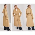 💕FAVORITE DAUGHTER💕 The Charles Double Breasted Trench Coat ~ Sand Medium NWT Photo 2