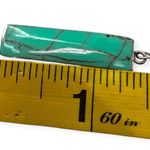 Simple Artisan Jewelry Turquoise Earrings Rectangle Retro Earrings Silver Metal Photo 2