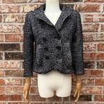 Loft Ann Taylor  black and grey cropped wool-blend peacoat / XS / EUC Photo 3