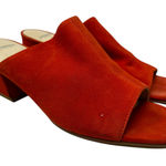 Vagabond Elena Mule Slide Sandals Heels Tangerine Orange Red Size 40 US 10 Photo 0