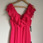 Lulus NEW  Love From Above Pink Ruffled Surplice Maxi Dress Photo 4