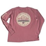 None WHISTLER CANADA Long Sleeve Graphic T Shirt Mauve Cotton UNISEX Size Medium Photo 3