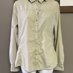 REI Women’s Beige Outdoor Hiking Button Up Collar Shirt w/ Venting Panels Photo 8