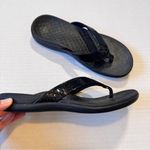 Vionic  Black Sequined Thong Sandals Womens 7 Beachy Summer Comfort Shoes Photo 4