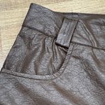 Wide Leg Brown Faux Leather pants Size M Photo 7