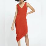 Universal Standard NWT Asymmetrical Orange Cupro Geneva Dress Women 4XL (7X) Photo 8