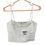 Walter Baker Tank Size Small Crop Chicago Pin Stripe NWT White Designer Luxury Photo 1