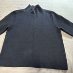 ZARA Mock Neck Knit Sweater, dark blue, women's size L Photo 0