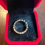 Gorgeous Gold Tone Emerald Created Band Size 7 NWT Photo 2