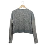Derek Lam 10 Crosby Cropped Sweater Top Speckled V Neck Wool Blend Gray Size 4 Photo 4