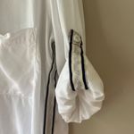 Bella Dahl Sz L Tencel Pockets Tie Front Shirt V Neck Blouse White Blouse Photo 6