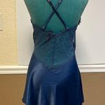 Victoria's Secret Victoria’s Secret Satin & Lace Babydoll Slip Midnight Blue Size Small Chemise Photo 6