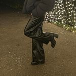 Free People  Star Crossed Lovers Leather Pants Photo 2