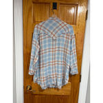 Free People  Plaid About You Sleep Shirt Tunic Distressed Raw Hem Size XS Photo 3