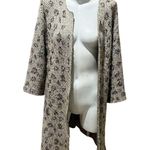 Cupcakes & Cashmere Leopard Print Open Front Cardigan Sweater S Photo 0