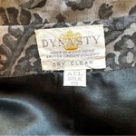 VINTAGE 60s Dynasty 100% Silk Jacquard Grey & Black Paisley Blazer Photo 5