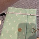 Dabney Lee Mint Green Bow Print Travel Makeup Case Photo 9