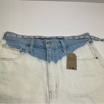 Levi's  High Waisted Mom Denim Jean Cut-Off‎ Shorts Womens Size 30 Blue White NEW Photo 6