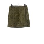 Free People Floral Detail Olive Straight Denim Mini Skirt Women Sz 4 Photo 7