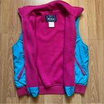 Woolrich Vintage 80s ‎ Down Puffer Vest “The Woman” Fleece Lined Teal Pink Size M Photo 6