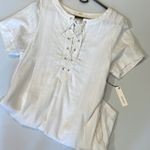 Capulet Veronica shift dress in white with embroidery and laced up grommets boho Photo 7