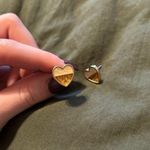 night pink and gold half and half earrings Photo 0