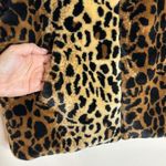 Cejon ladies leopard print faux fur zip up vest size medium Photo 3