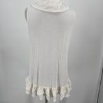 Vivienne Tam  Ruffle White Button Blouse Size Large Photo 4