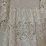 Alice + Olivia Roseline White Lace Eyelet Maxi Dress Size Small Wedding Smocked Photo 7