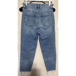 PacSun  Women's Blue Jeans size 24 Ultra High Rise Slim patchwork crop raw hem Photo 5