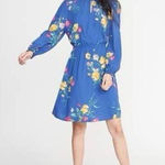 Old Navy Old‎ Navy Knee Length Floral Waist-Defined Ruffle-Trim Dress Size XL Photo 0