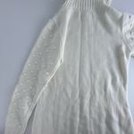 Willow Glenn Ivory Sweater Dress XS Turtleneck Long Sleeve Knit Textured Dot NWT White Photo 9