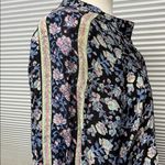 Free People  Blue Floral Print Long Sleeve Shirt Size XS Photo 4