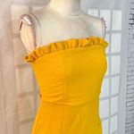 Lulus Lulu’s Leeanne Golden Yellow Strapless Ruffled Bodycon Dress size small Photo 5