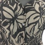 Sigrid Olsen  black/taupe floral silk blouse Size 8 Photo 5