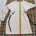 ASOS  White/Black Mini Dress with Lace Up Corset Detail and Balloon Sleeves 6 Photo 6