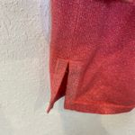 Bob Mackie  Pink Metallic Floral Embroidered Relaxed Cut Out Sleeve Knit Blouse Photo 4