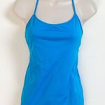 Fabletics strappy scoop neck razorback blue tank top medium Photo 4