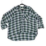 Urban Outfitters Green Oversized Plaid Flannel Shirt S Photo 3