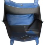 Marc Fisher pebbled faux leather blue tote bag Photo 12