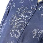 Alfred Dunner (12) Floral Semi Sheer Button Up Shirt Silver Detail Notched Cuff Photo 7