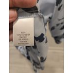 Candie's ​ Y2K Blue Floral Sheer Button-Up Blouse Top M Roll Tab Sleeve Fairycore Photo 10