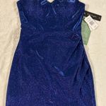 City Triangles  Glitter Knit Party Dress Junior Sapphire/Magenta Women Size 5 Photo 1